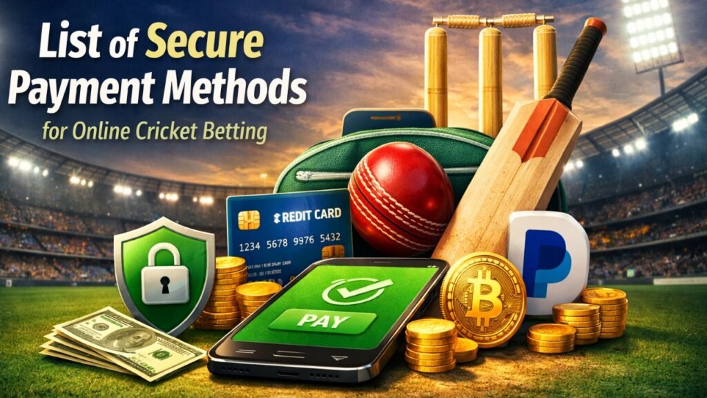 List of Secure Payment Methods for Online Cricket Betting